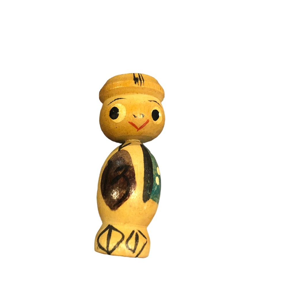 KOKESHI DOLL Miniature Japanese 1.5” Collectible Rare Vintage Hand Painted